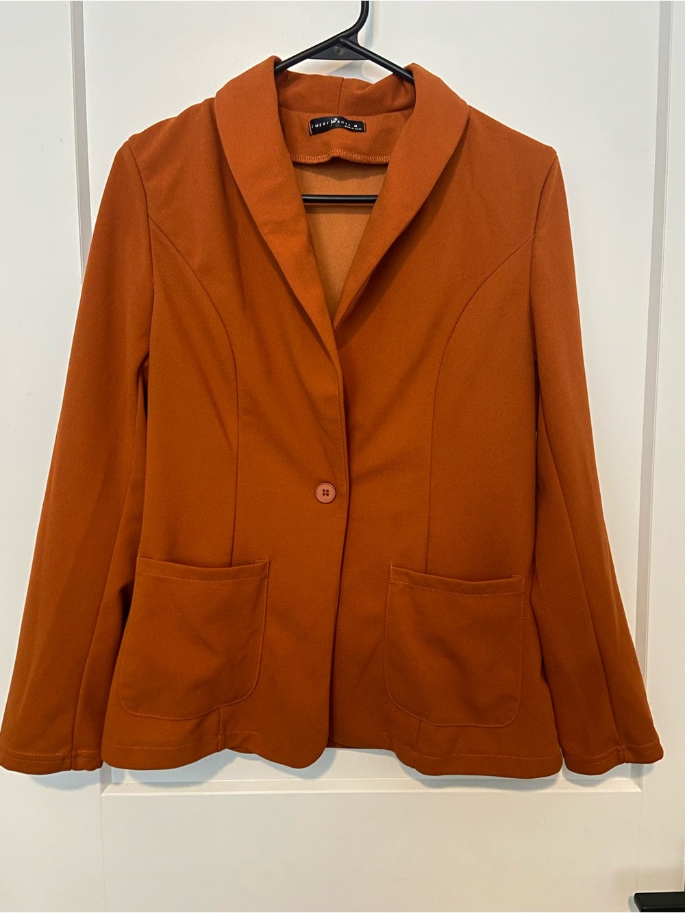 Rust Single-Button Blazer